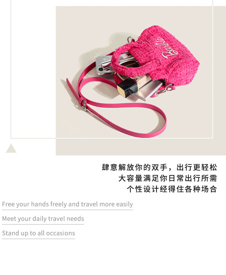 Nizi Pillow Bag Pink Shoulder Bag Women's Niche Design Bag 2026 New Model Handbag Crossbody Bag