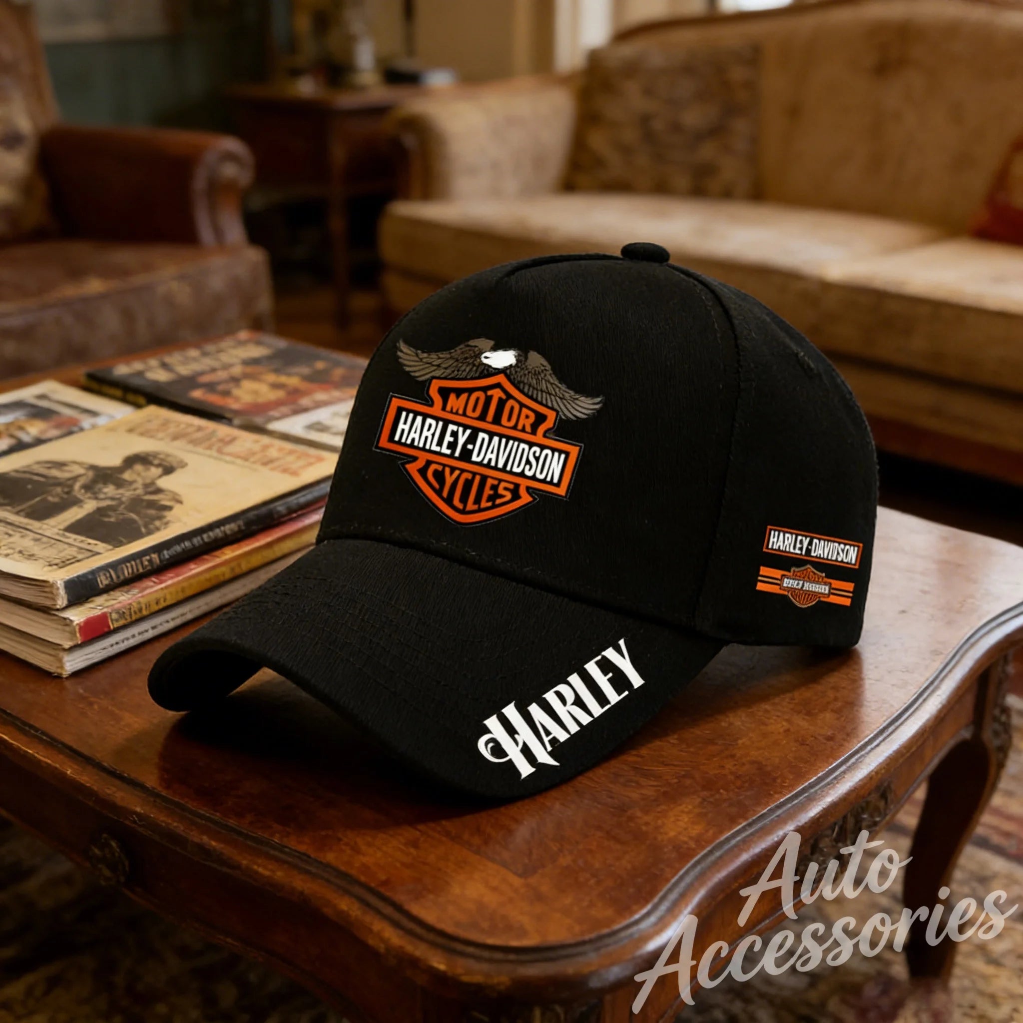 For Harley Davidson PA1250 Fashion Motorcycle Print Baseball Hat Summer Outdoor Sport Casual Hat Adjustable Racing Sunscreen Hat