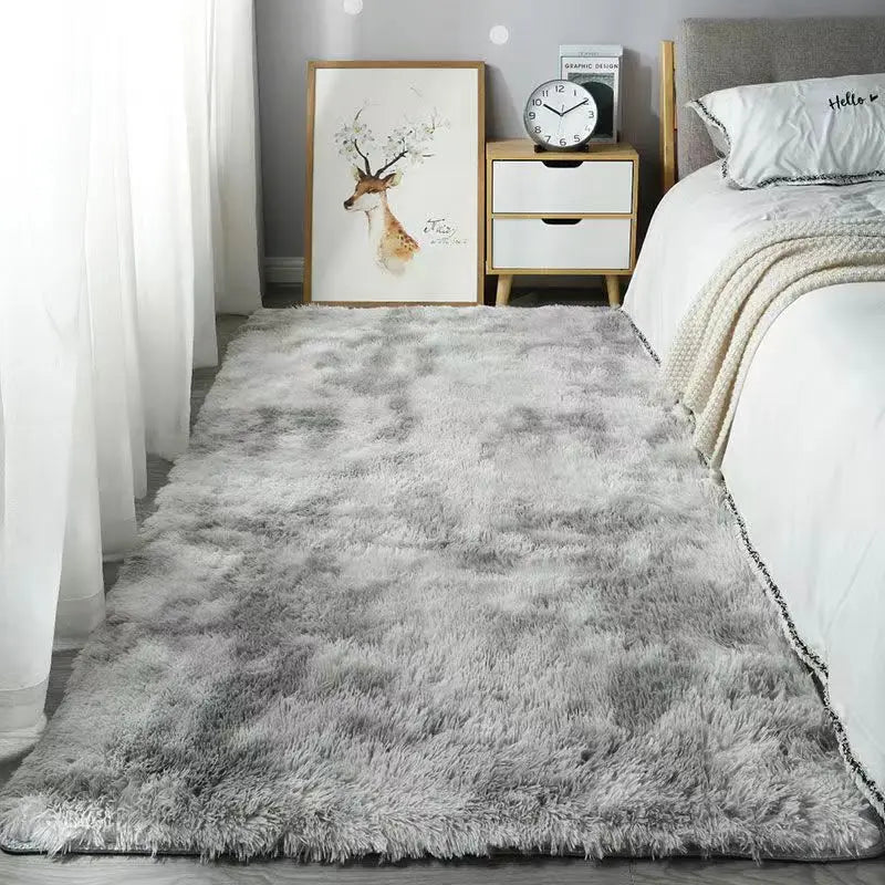 VIKAMA Silk Wool Carpet Bedroom Living Room Carpet Ins Style Scandinavian Home Floor Mats Home Decoration