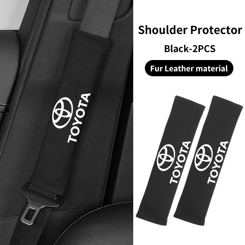 Car Seat Belt Protector Cover Safety Belt Shoulder Pad Accessories For Toyota Crown GR Corolla YARIS L Auris C-HR Hilux Vios Rav