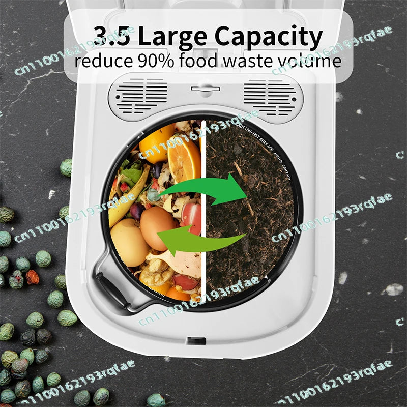 Latest Fully Automatic Kitchen Organic Food Waste Ingredient Recycling Composter Smart Home Electric Food Waste Composter