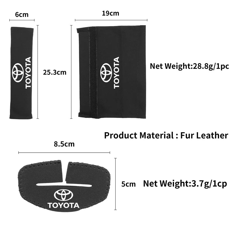 Car Seat Belt Protector Cover Safety Belt Shoulder Pad Accessories For Toyota Crown GR Corolla YARIS L Auris C-HR Hilux Vios Rav