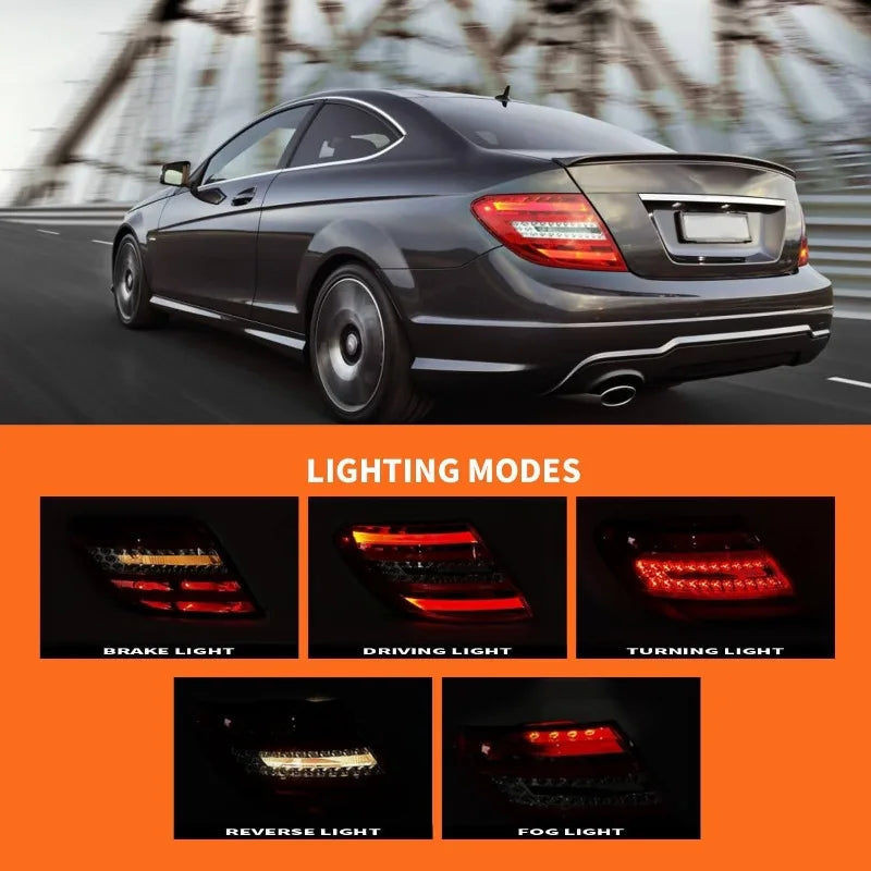 LED Tail Light Rear Brake Lamp For Benz W204 European version C63 AMG C180 C200 C250 C300 C350 2011 2012 2013 2014