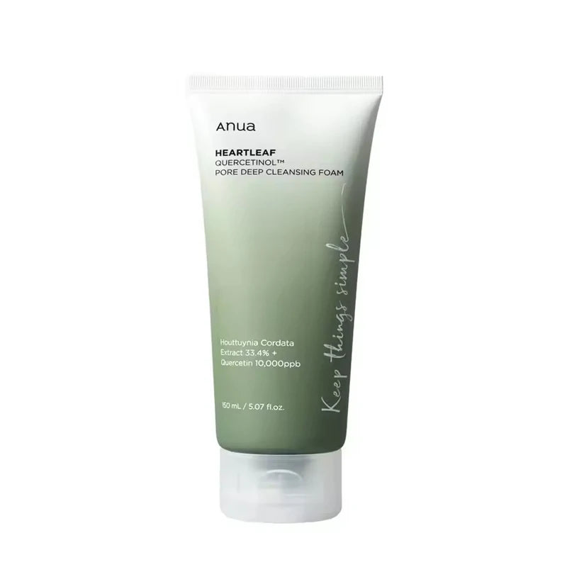 Anua Heartleaf Quercetin Pore Facial Cleanser Gentle Deep Cleaning Foam Oil Control Moisturizing Shrink Pores Korean SkinCare