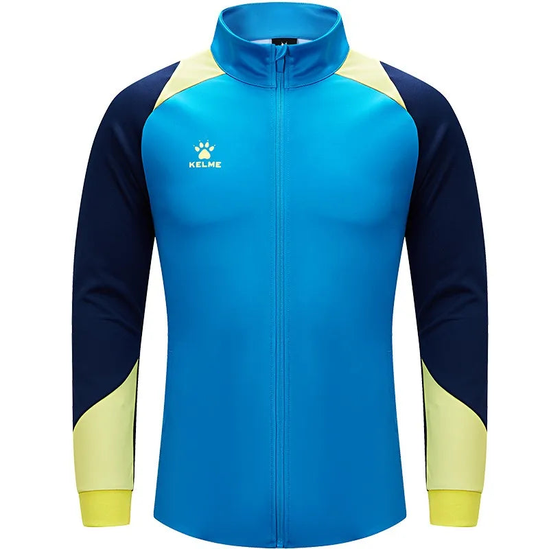 KELME Men's Running Jacket Football Sport Training Coat Windproof Fitness Jogging Sportwear Warm Lamb Woll Jackets 8361WT1064