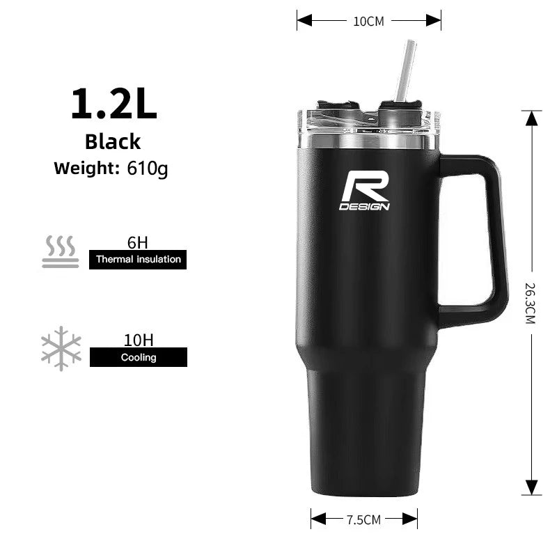 Car Logo Thermos Cup High Quality Insulated Thermos Double Wall Thermal Iced Travel Cup For Volvo V50 S60 S90 S80L EX30 V40 XC90