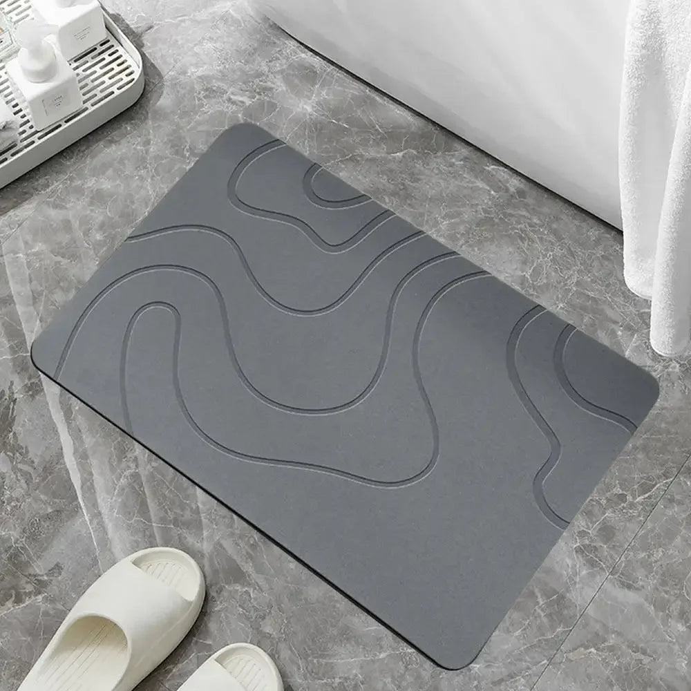 Indoor Diatomite Stone Bath Mat, Soft Diatomite Mud Mat, Water Absorption, Quick-Drying, Entrance Rugs