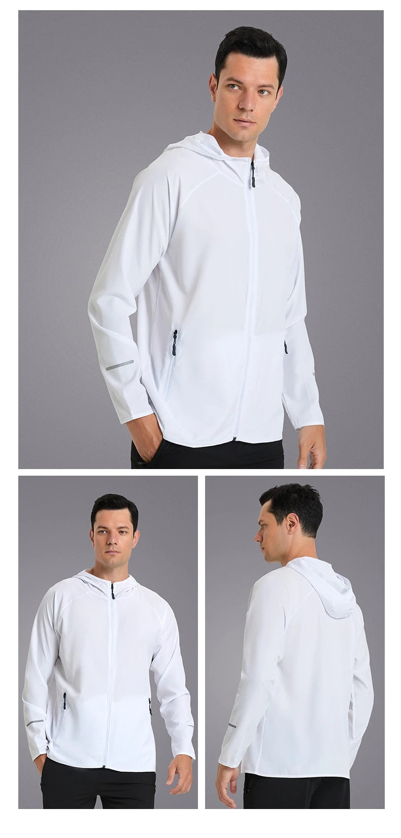 2026 Autumn Long-Sleeve Hoodie Quick-Dry Outdoor Windproof Jacket Four-Way Stretch Running Coat
