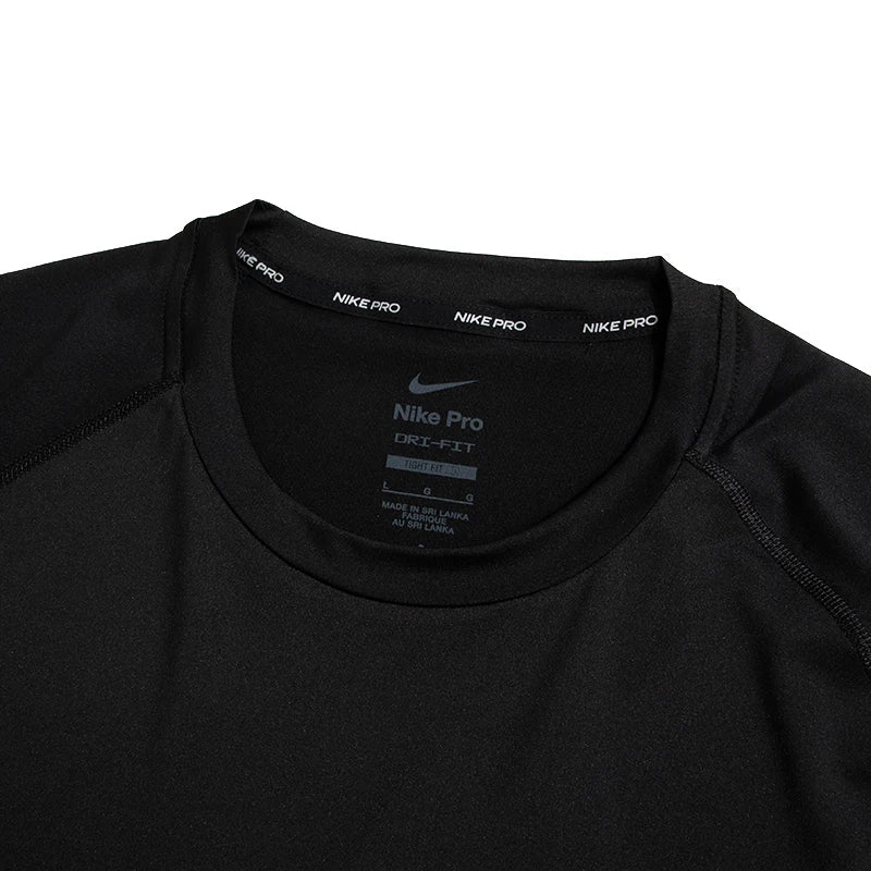 Nike Pro Quick-Drying Compression Clothing Men's Sports T-Shirt Fitness Basketball Pullover Fb7920-010