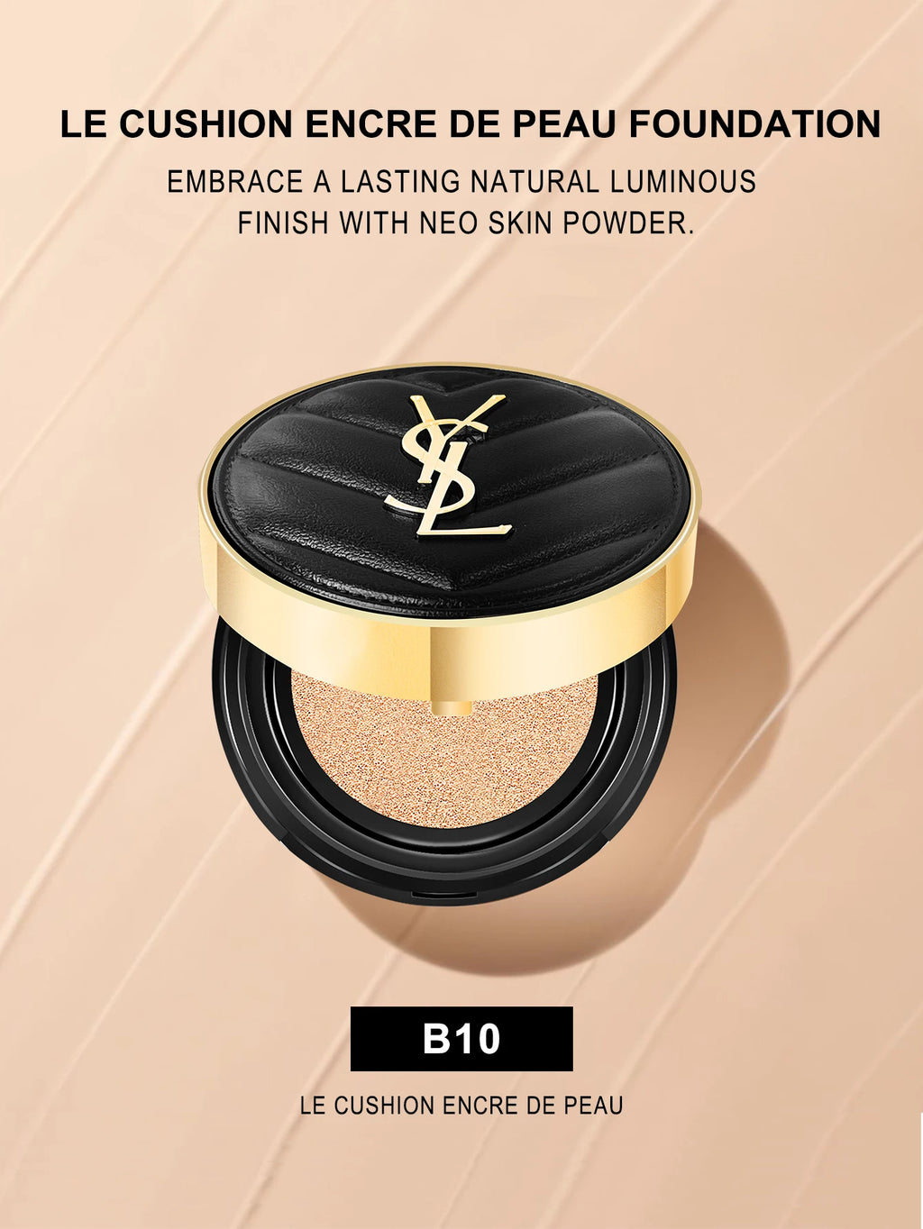 Yves Saint Laurent Le Cushion Encre De Peau-Luminous Matte Cushion Foundation SPF 33/ PA++  All Day Flawless Coverage Shine-Free