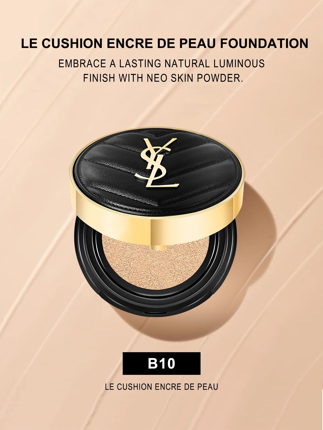 Yves Saint Laurent Le Cushion Encre De Peau-Luminous Matte Cushion Foundation SPF 33/ PA++  All Day Flawless Coverage Shine-Free