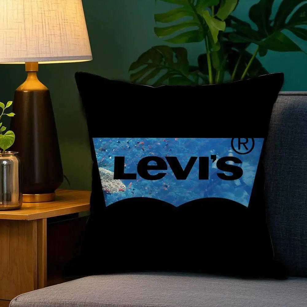 Luxury L-LEVisS Pillow Case Sofa Living Room Bedroom Double-sided Printing Square Cushion Nap Time Cushion Cover