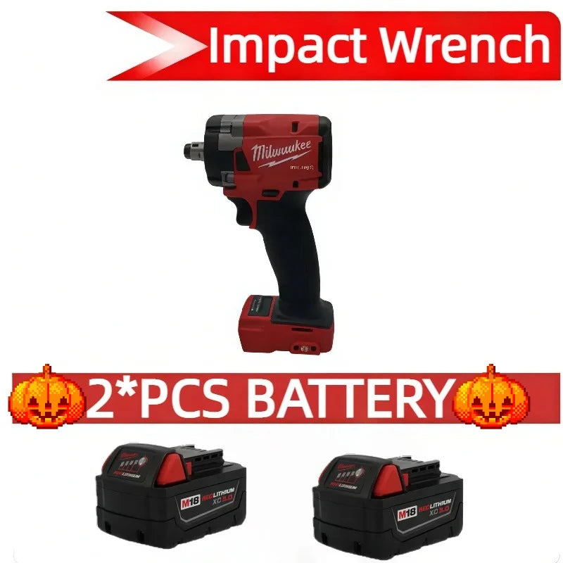 Milwaukee  Electric Cordless Wrench Brushless Screwdriver Impact Drill Power Tools Car Truck Repair For 18V Battery