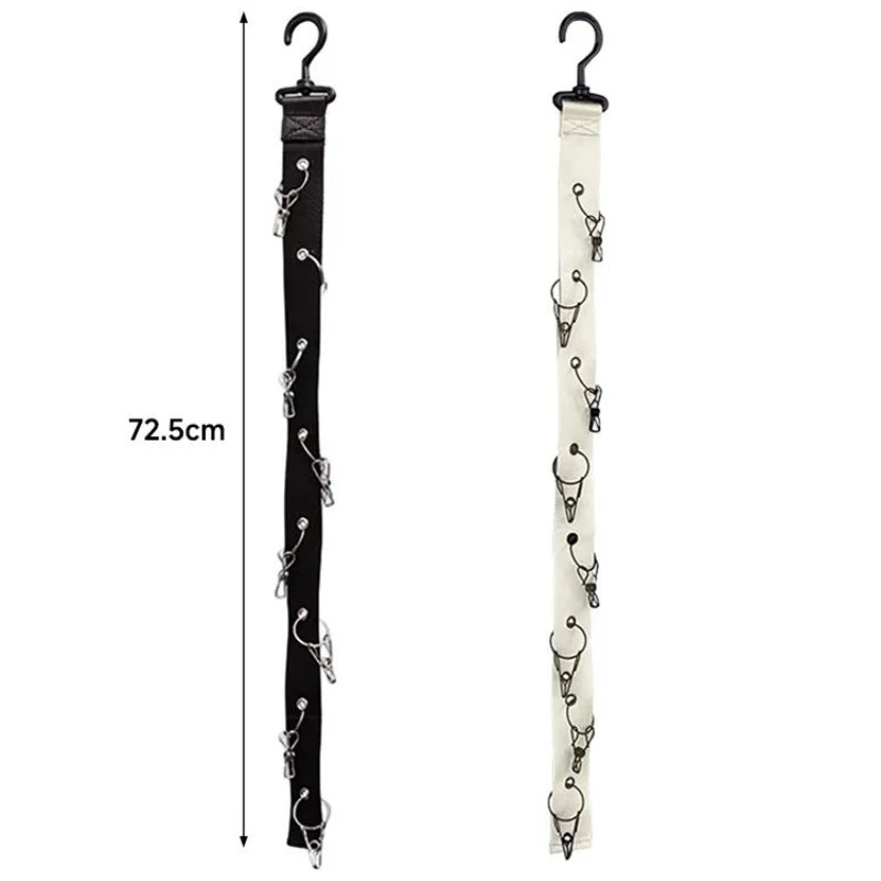 Hanging Storage Hook for Labubu Cartoon Doll Storage Rack with 8 Hooks Door & Wall Hanging Organizer for Labubu Accessories