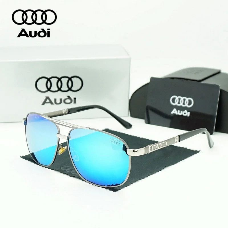 AUDI Brand Polarized Sunglasses Men Luxury Driving Sun Glasses Male Pilot Goggles UV400 Oculos De Sol Masculino