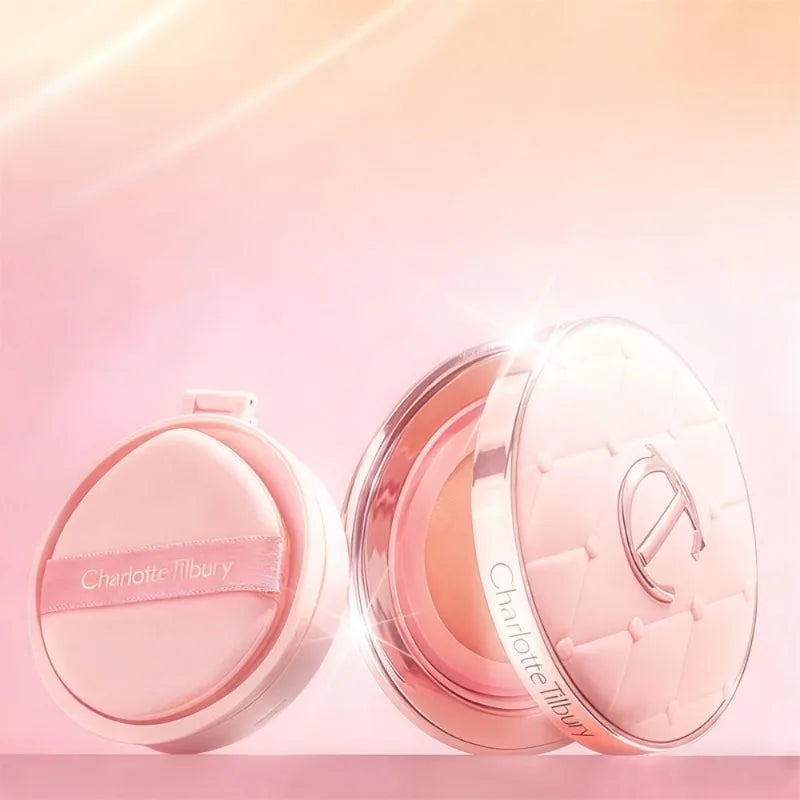 Charlotte Tilbury Shimmer Makeup Air Cushion Lightweight Moisture Oil Control Two Color Heart Shape Powder Blusher Unique Design