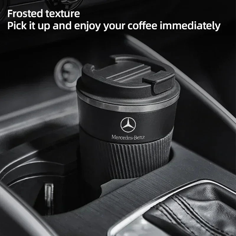 510ml stainless steel coffee cup hot mug for Mercedes-Benz A B C E S-Class W204 W205 W212 W213 W176 GLC CLA AMG W177 G63 GLA