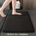 Super Absorbent Bathroom Anti Slip Mat Coral Fleece Solid Floor Mat Bathroom Absorbent Foot Mat Household Washbasin Door Mat