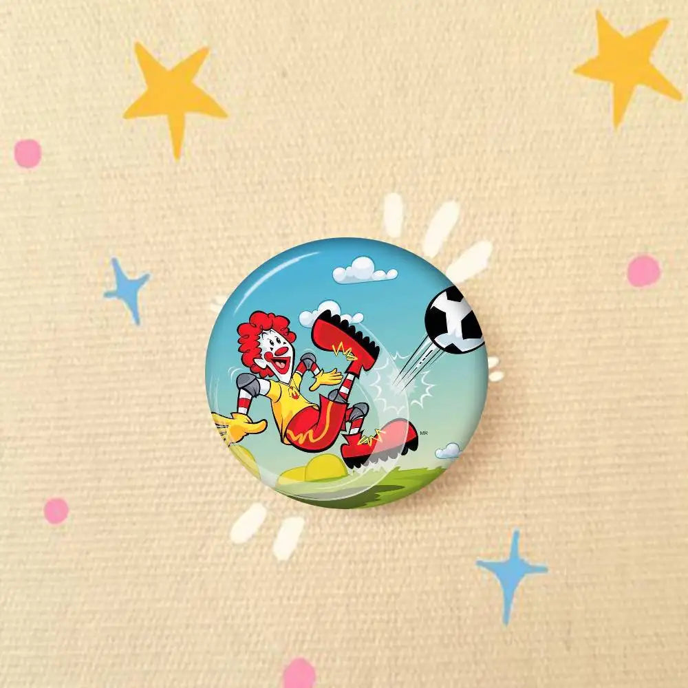 Anime Creative Tinplate Soft Button Pins Animal Icon Brooch Lapel Backpack Badge Accessories Pin Hot McDonalds logo Corp
