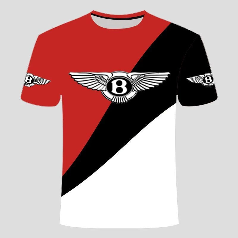 New Personalized Round-neck Trendy Casual Summer Logo Short-sleeved Series Printed T-shirts For Bentley Bentayga 2AHMV-YK1 3