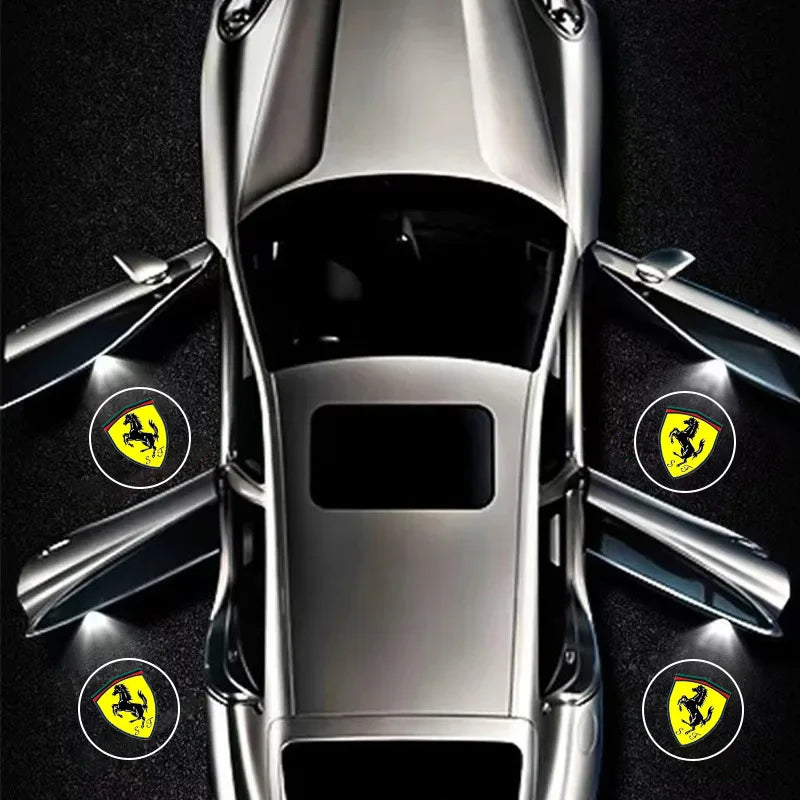 2PCS LED Car Door Welcome Light HD Projector Lamp For Ferrari 308 GT4 328 GTB GTS F355 360 Modena F430 458ltalia 488 Accessories