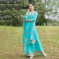 Indian Women's Ethnic Dance Costume Sari Next  Chabi Three Piece Set