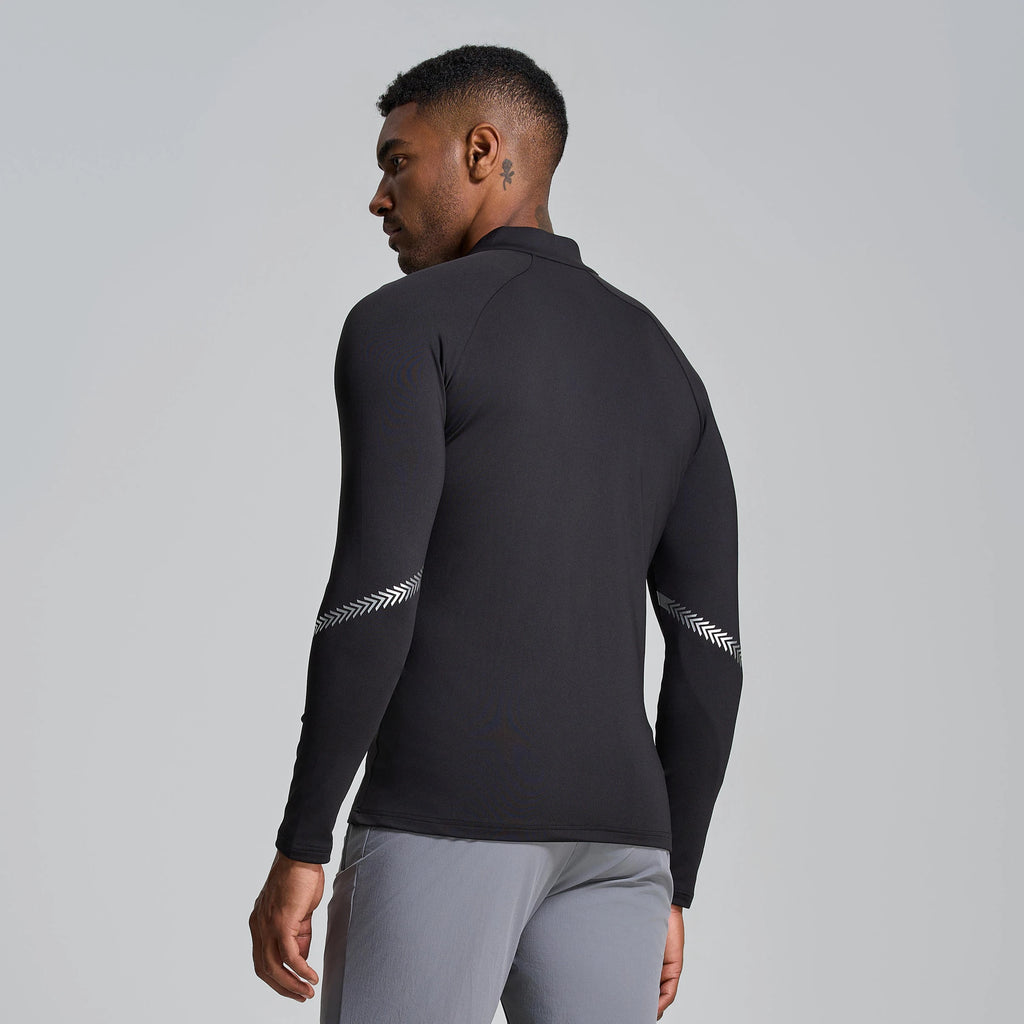 Winter Mens Running Jackets Long Sleeve Full Zipper Training Shirts Workout Sports Sweatershirt Sportswear Elastic Reflective