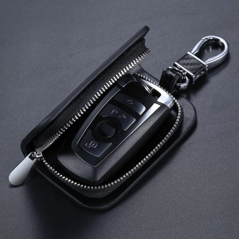 Key Holder For Car Keys Wallet Pouch Bag Genuine Leather Keychain Housekeeper Car Key Case Organizer Key Cover With Car Logo