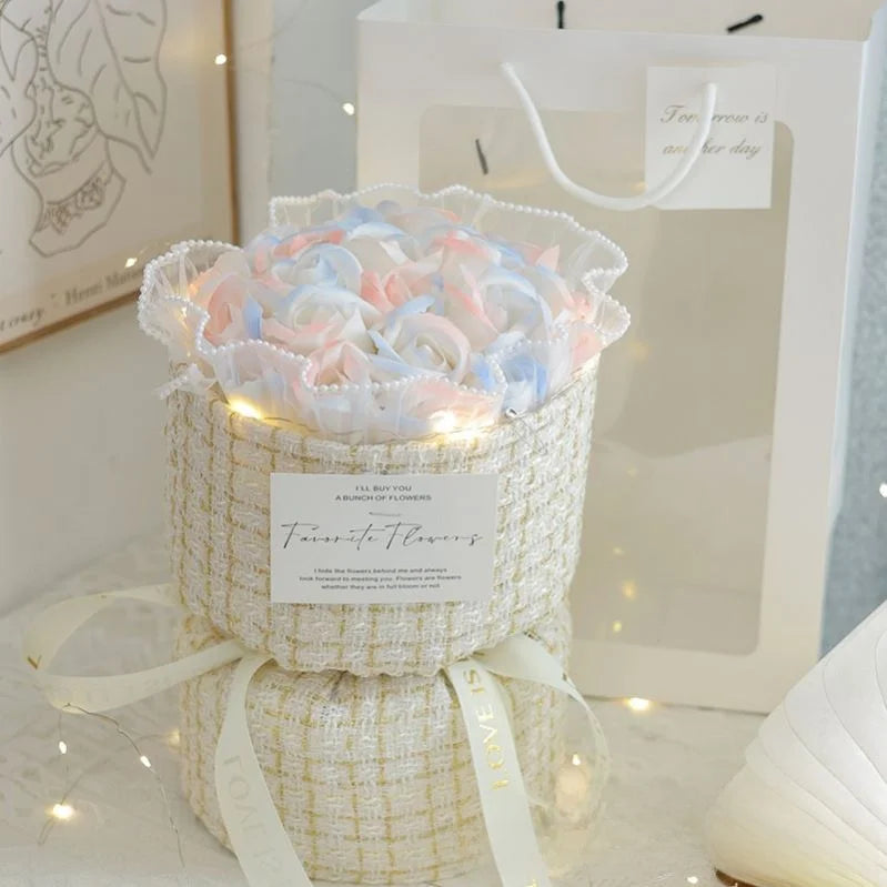 Vntine's Day Rose Bouquet Soap Gift for Girlfriend Best Friend Birthday Present Creative Festival Supplies Creative Gifts