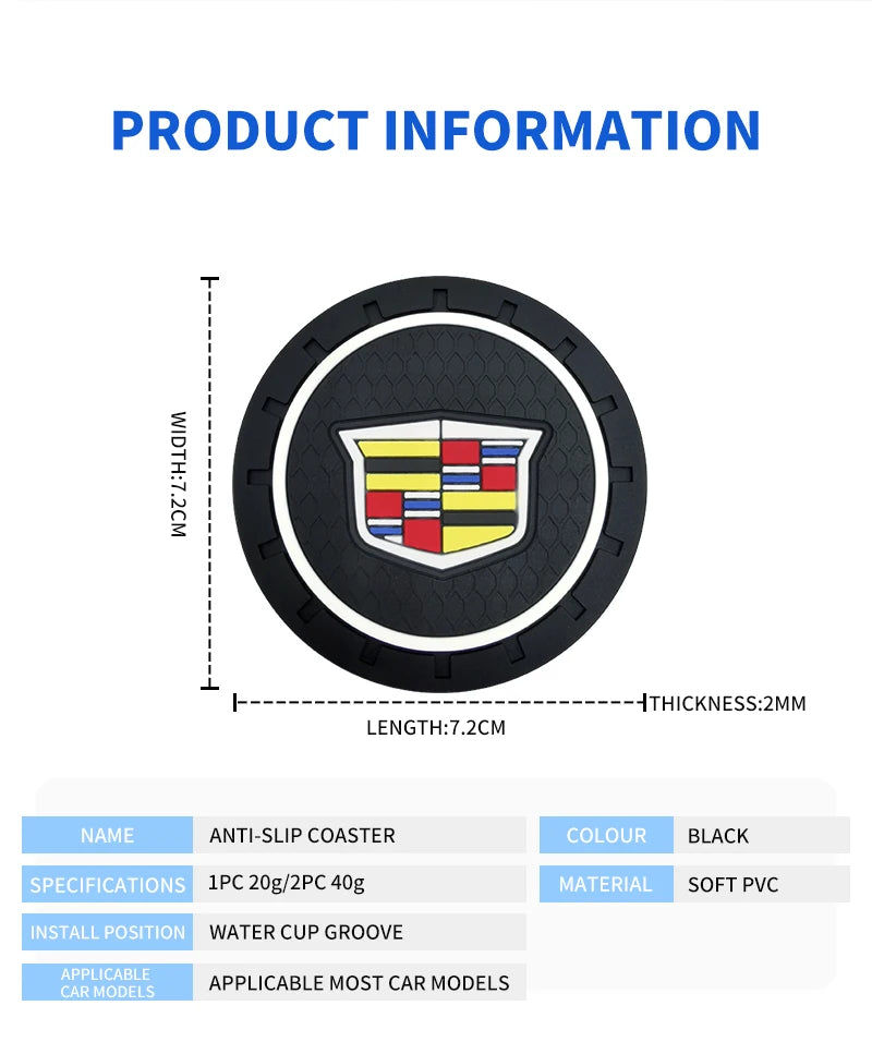 non-slip car coasters for Cadillac