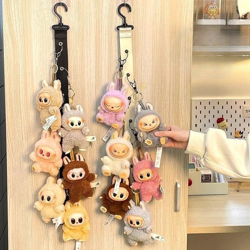 Hanging Storage Hook for Labubu Cartoon Doll Storage Rack with 8 Hooks Door & Wall Hanging Organizer for Labubu Accessories