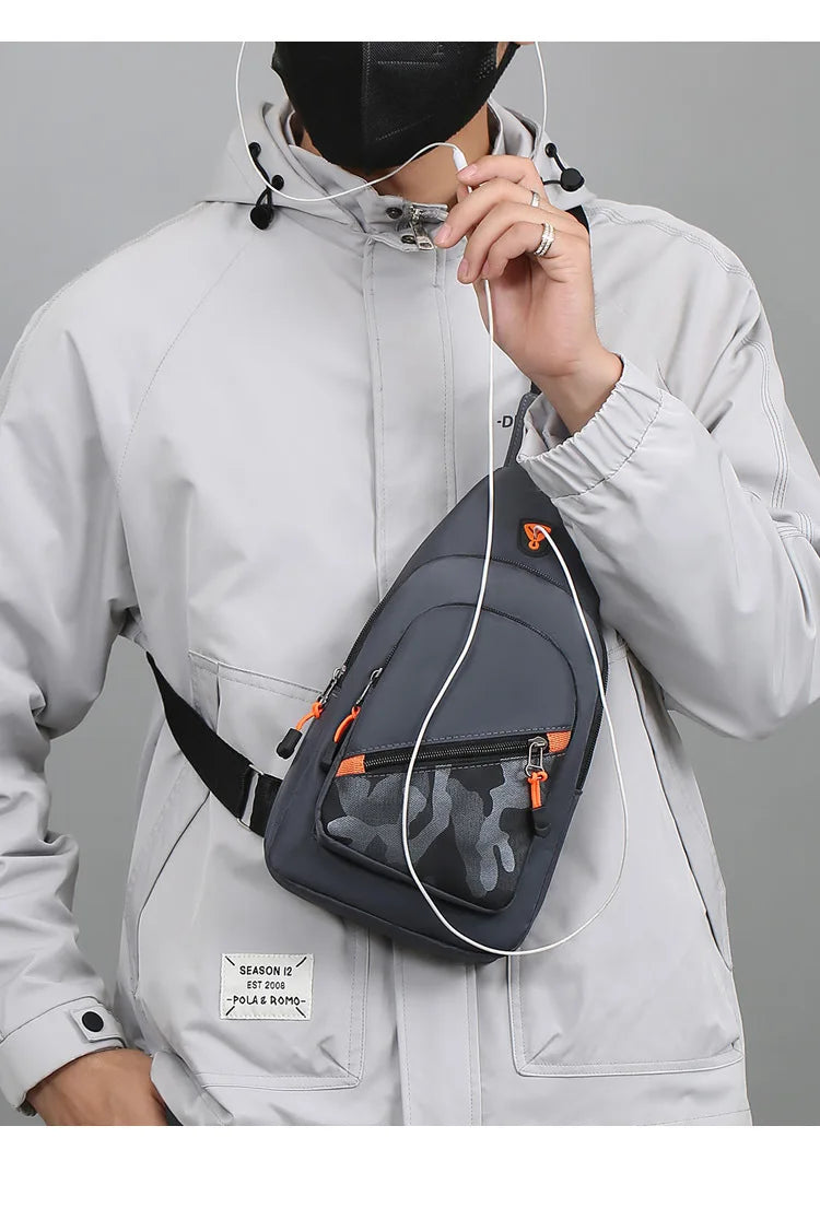 Casual Men Crossbody Shoulder Bag Chest Bag Outdoor Travel Sports For Ferrari Roma F80 296 GTB GTS SF90 Stradale Spider Spyde