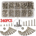 340PCS/SET M3 Stainless Steel Hex Socket Screws Nut Set With Box nut sock  metic nut and bolt assortment  thumb screw m3 color
