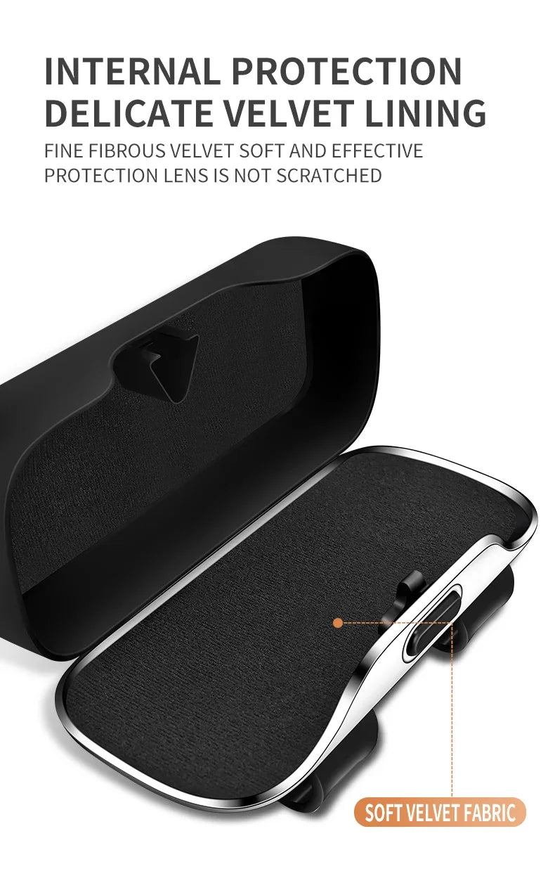Car Eyewear Case Box Sunglasses Holder Sun Visor Storage Protective Frame Box Glasses Clip Portable For Toyota Camry