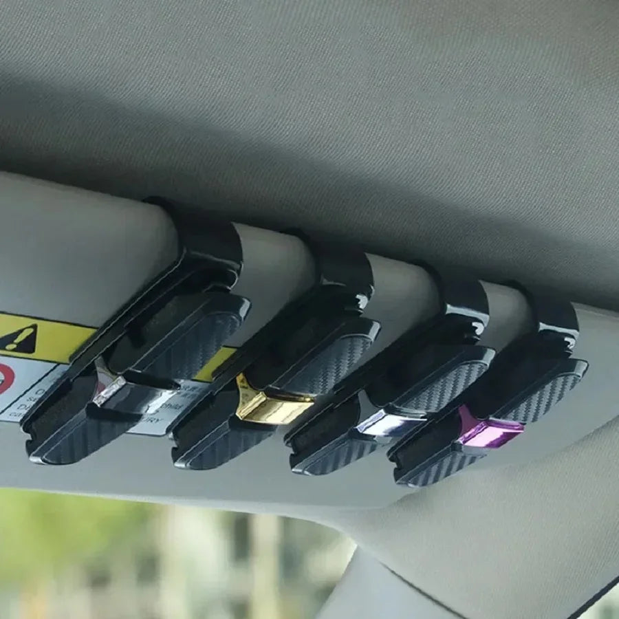 80-degree Rotating Multi-functional Car Eyeglass Storage Clip Bidirectional Automobile Eyeglass Clip Holder for Easy Access