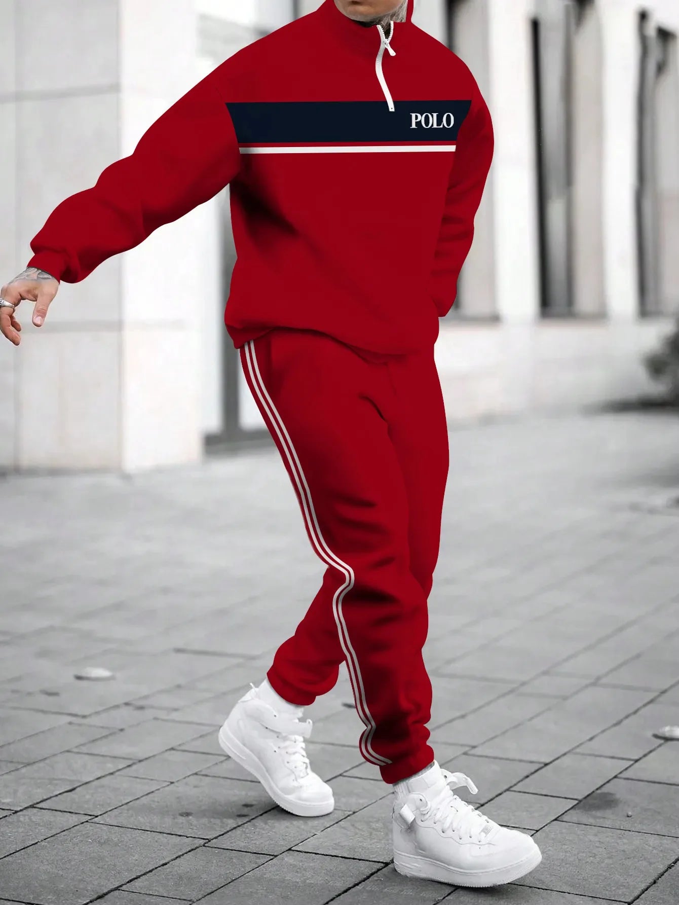 Men's Hoodie Sweatshirt 3D Print Casual Sportswear Long Sleeve Loose Fit Spring Autumn Set with Pants Polyester Fabric