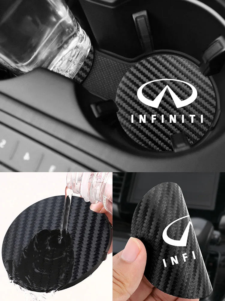 Car Cup Holder Coaster Car cup storage mat Accessories for Infiniti Q50 G37 FX30 FX35 Q60 QX50 M37 ESQ JX35 QX70 Q30 FX50
