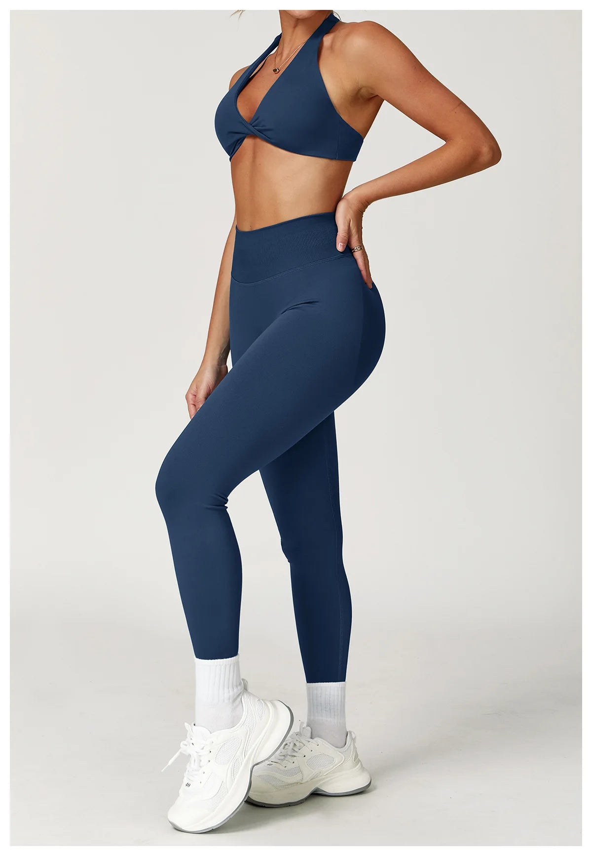 Seamless Yoga Set Gym Clothes 2PCS Women Sportswear Yoga Suits Tracksuits Fitness Long Sleeved Jacket Sports Bra Gym Leggings