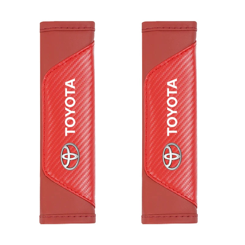 2Pcs Car Seat Belt Shoulder Protective Pad Auto Accessories For Toyota 86 Mirai Supra Prado Alphard Crown Vellfire Sequoia Venza