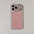 Luxury Sparkling Rhinestone Decoration Camera Frame Large Window Phone Case For iPhone 17 13 14 15 16 Pro Max Shockproof Cover