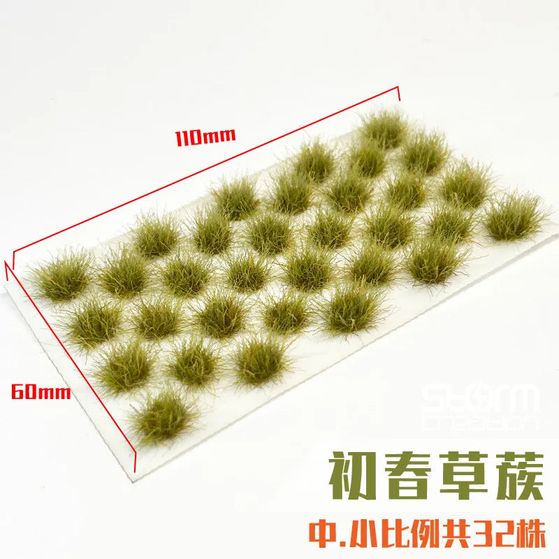 Miniature Seasonal Grass Cluster Model Kit Simulation Grass Nest Mutlicolor Grass Tuft Plant Diorama for Diy Toys Model Making