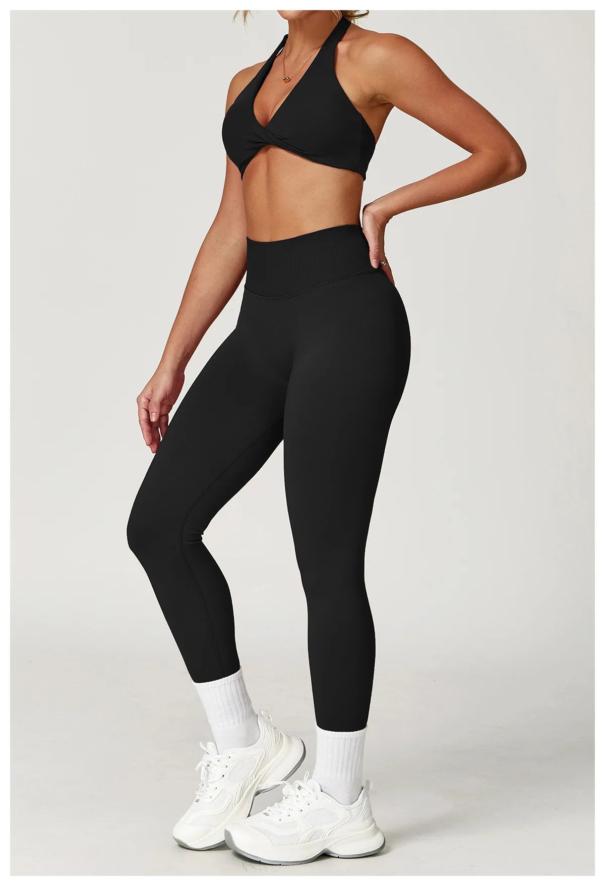 Seamless Yoga Set Gym Clothes 2PCS Women Sportswear Yoga Suits Tracksuits Fitness Long Sleeved Jacket Sports Bra Gym Leggings