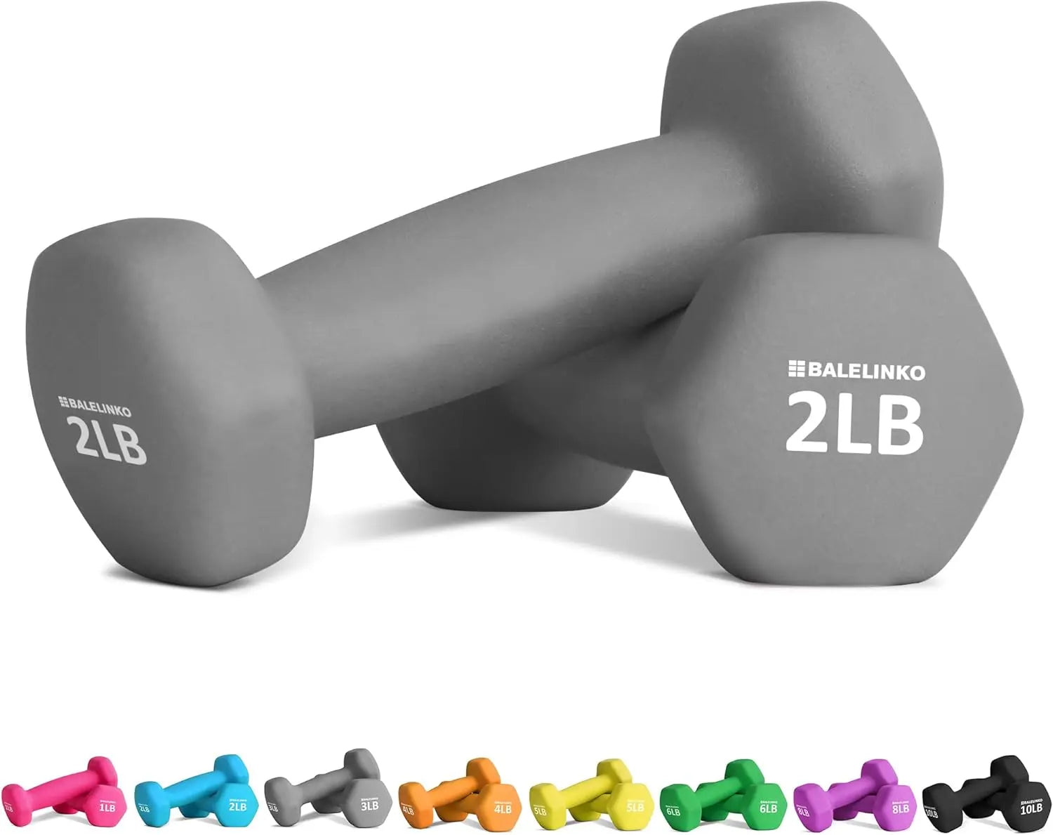 2 LB Dumbbell Pair Home Gym Workouts Strength Training Weight Loss Pilates Weights Yoga Sets Weights for Women, Men, Seniors