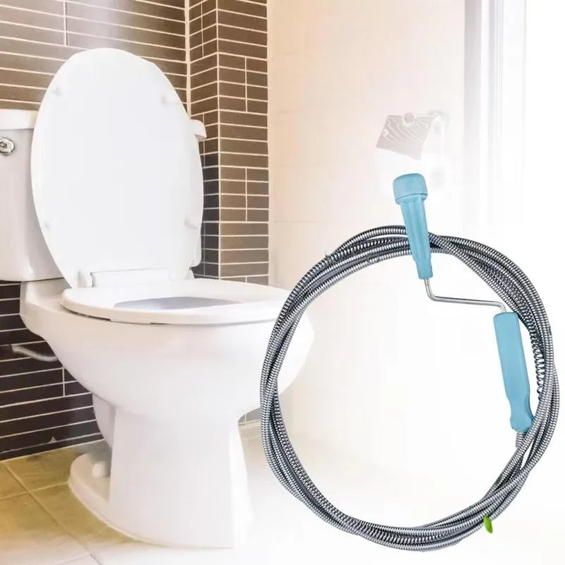 Drain Cleaner Drain Auger Flexible Metal Spring Sink Dredge Auger Plumbing Snake Clog Remover Ultra-long Sewer Dredge