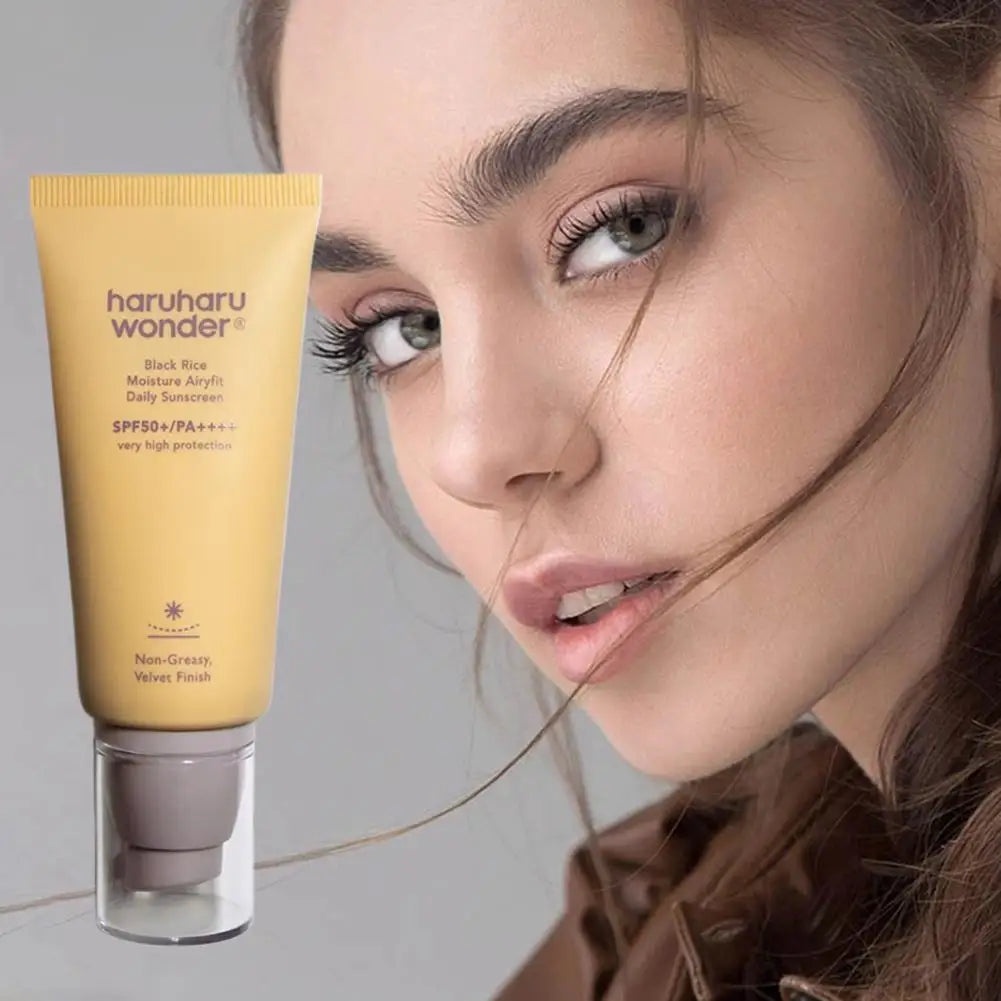 50ml Haruharu Wonder Black Rice Moisture Airyfit Daily Sunscreen Velvet Finish Accessories