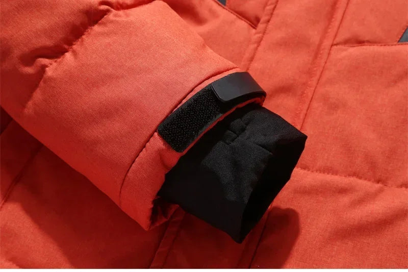 Men's Outdoor Mountain Ski Jacket Windproof Snow Costume Sports Snowboard Clothing Winter Warm Down Ski Suit Men