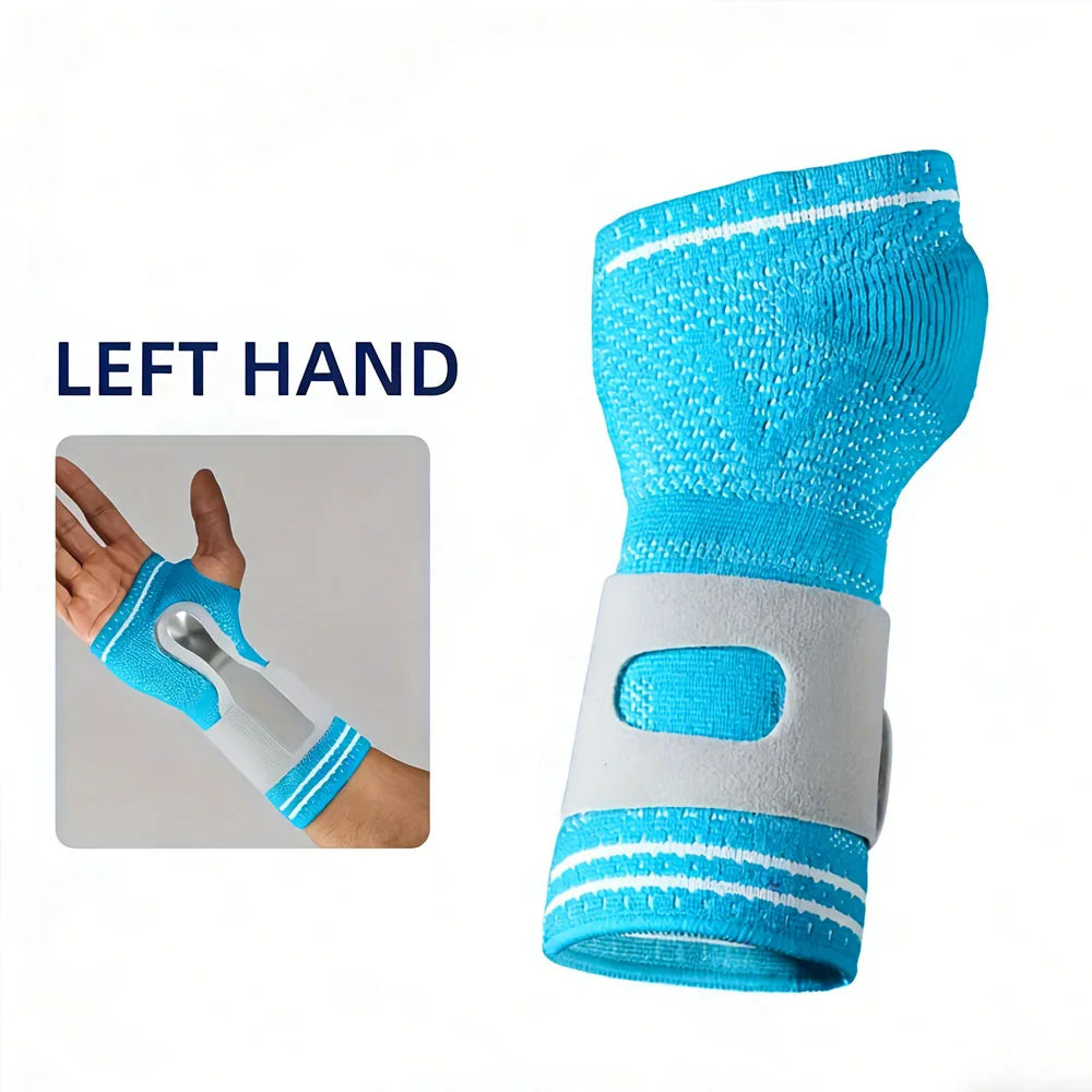 1pc Wrist Palm Support with Removable Metal Stays and Straps, Adjustable Brace Right Left Hand for Women And Men