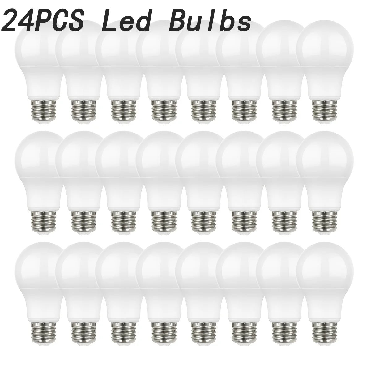 24PCS LED Bulbs AC220V AC110V E27 E14 B22 Standard Base Energy-Saving And Durable Suitable For Home Office Commercial Lighting