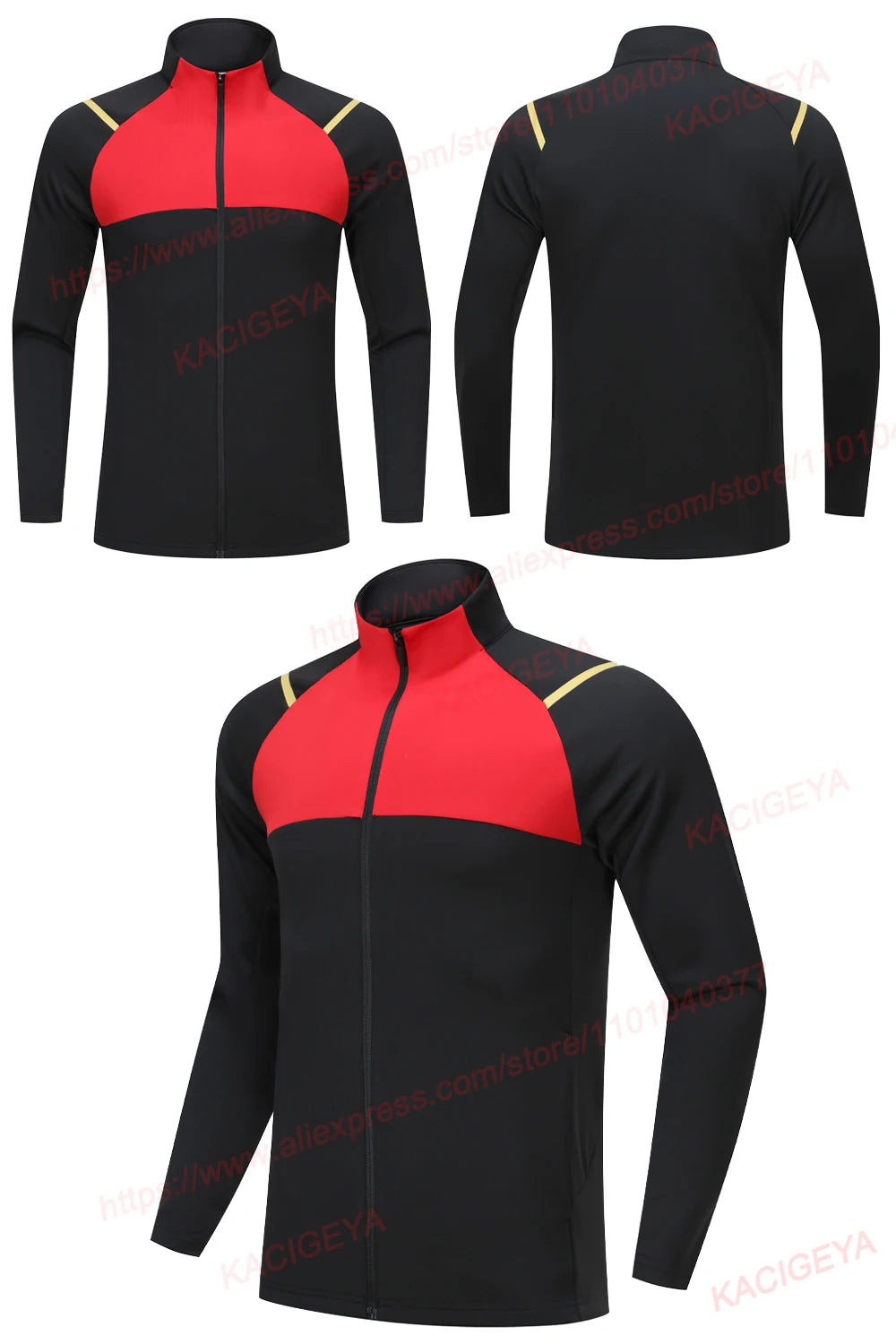 Men Sweatshirt Running Training Patchwork Zipper Pocket Outdoor Casual Fashion Coat Gym Jogging Breathable Quick Drying Jacket