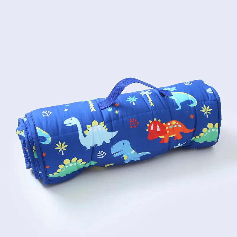 Toddler Nap Mat for Daycare Preschool: Kids Sleeping Bag with Pillow and Blanket Kindergarten Prek Naptime Slumber Bag Roll Up